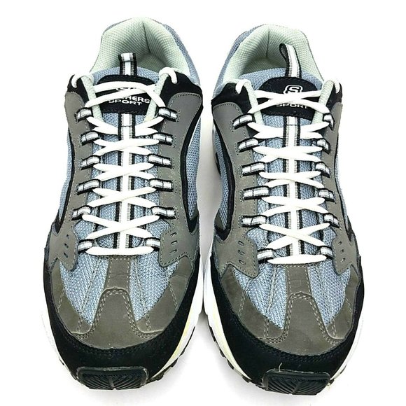Skechers Mens Gray Black Lace Up Sneaker Size 11.5 main image 4